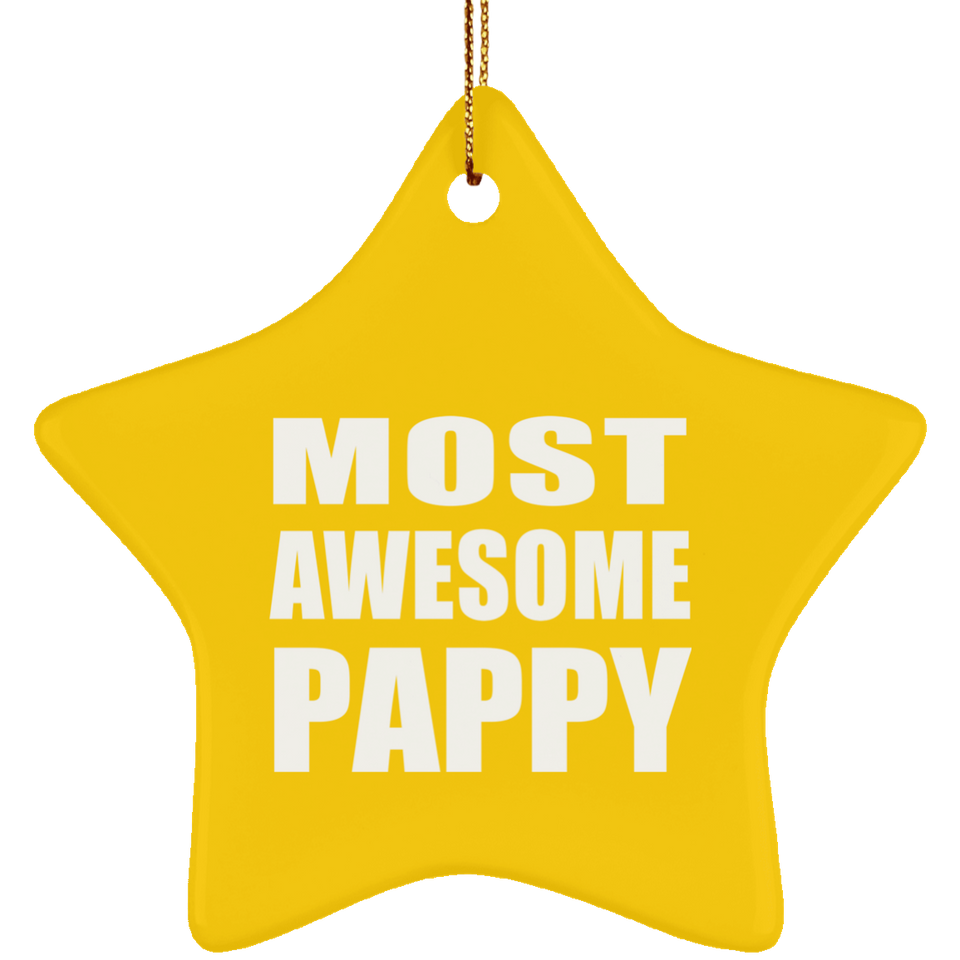 Most Awesome Pappy - Star Ornament
