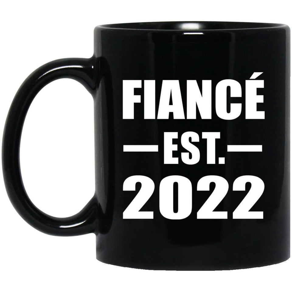 Fiance Established EST. 2022 - 11oz Coffee Mug Black