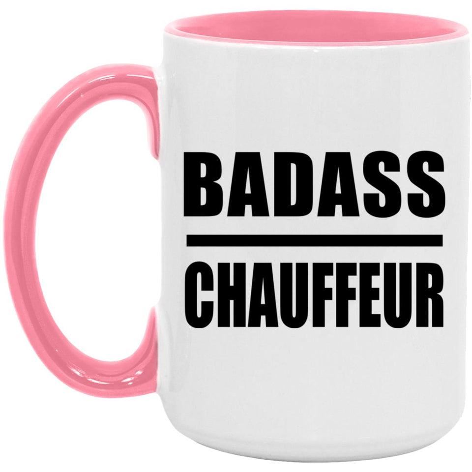 Badass Chauffeur - 15oz Accent Mug Pink