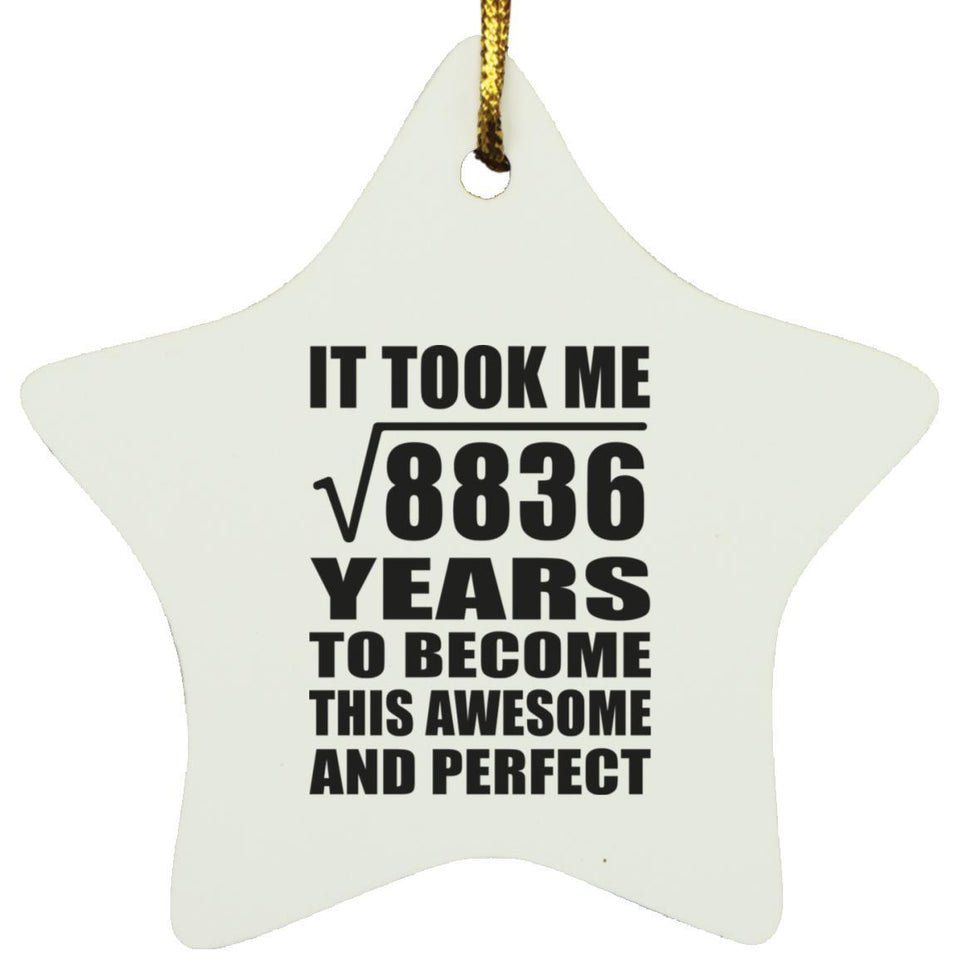 94th Birthday Took Square Root of 8836 Years To Awesome - Star Ornament