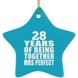 28th Anniversary 28 Years Of Being Mrs Perfect - Star Ornament