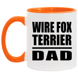 Wire Fox Terrier Dad - 11oz Accent Mug Orange