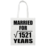 39th Anniversary Married For Square Root of 1521 Years - Tote Bag White