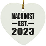 Machinist Established EST. 2023 - Heart Ornament