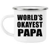 World's Okayest Papa - 12oz Camping Mug