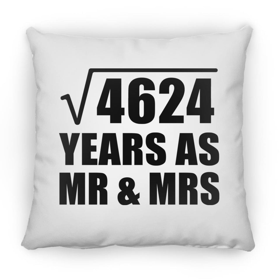 68th Anniversary Square Root of 4624 Years As Mr & Mrs - Throw Pillow