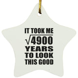 70th Birthday Took Square Root of 4900 Years To Look Good - Star Ornament
