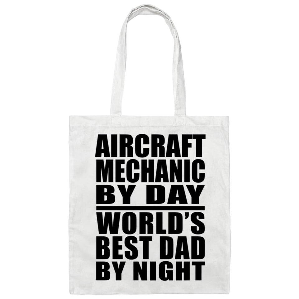 Aircraft Mechanic By Day World's Best Dad By Night - Tote Bag White