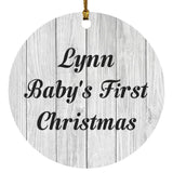Lynn Baby's First Christmas - Circle Ornament F