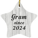 Gram Since 2024 - Star Ornament F