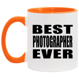 Best Photographer Ever - 11oz Accent Mug Orange