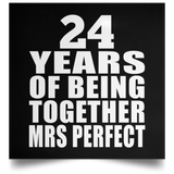 24th Anniversary 24 Years Of Being Mrs Perfect - Poster Square