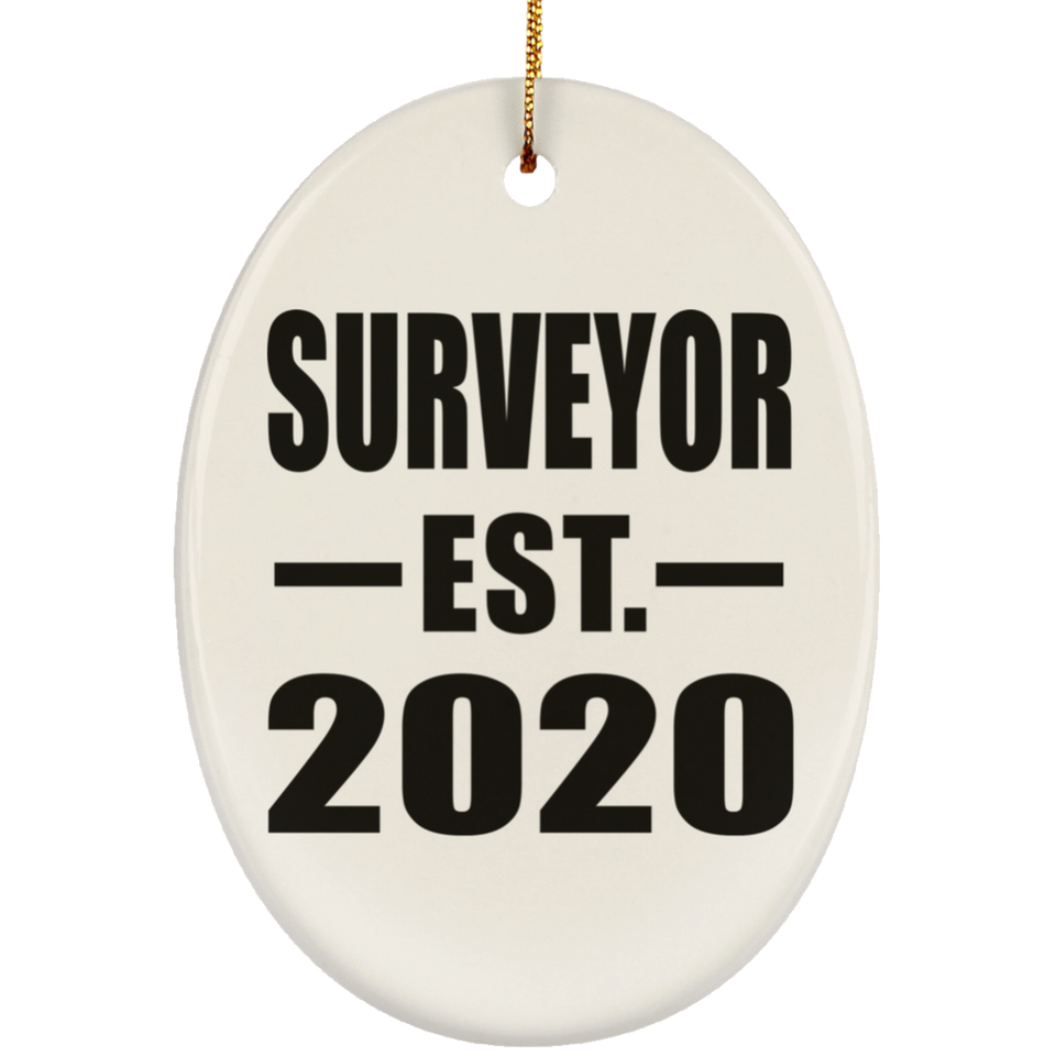 Surveyor Established EST. 2020 - Oval Ornament