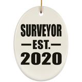 Surveyor Established EST. 2020 - Oval Ornament
