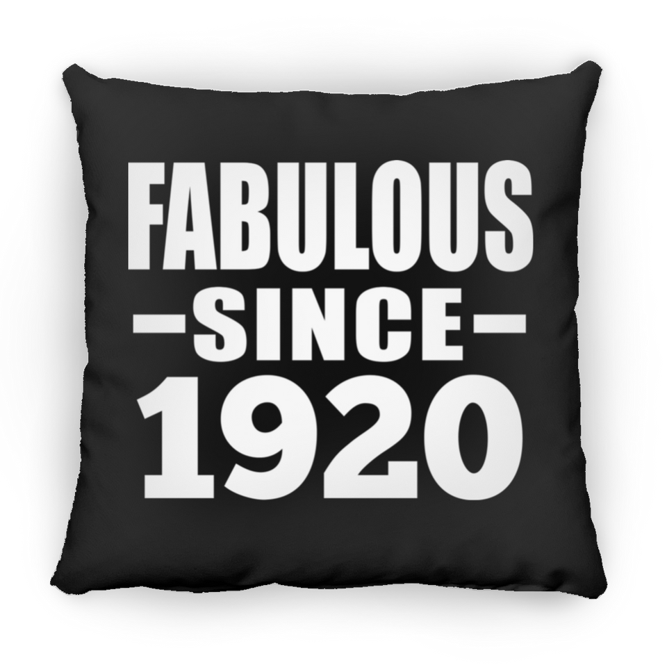 104th Birthday Fabulous Since 1920 - Throw Pillow Black