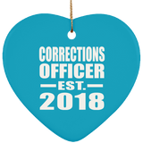 Corrections Officer Established EST. 2018 - Heart Ornament