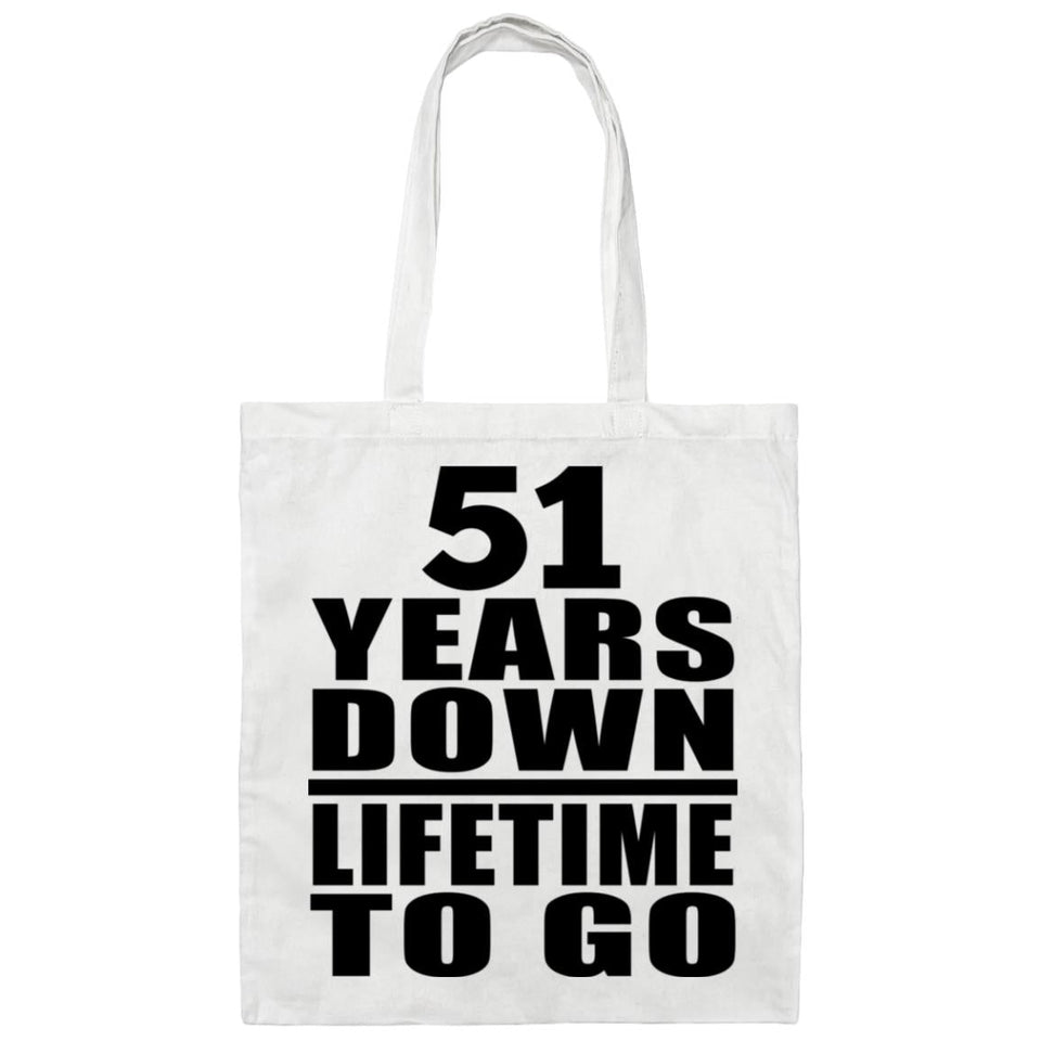 51st Anniversary 51 Years Down Lifetime To Go - Tote Bag White