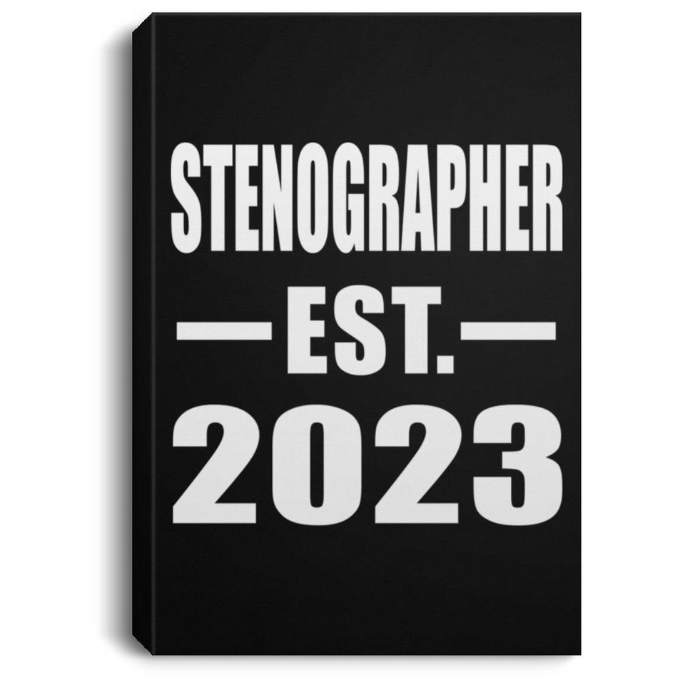 Stenographer Established EST. 2023 - Canvas Portrait