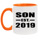 Son Established EST. 2019 - 11oz Accent Mug Orange