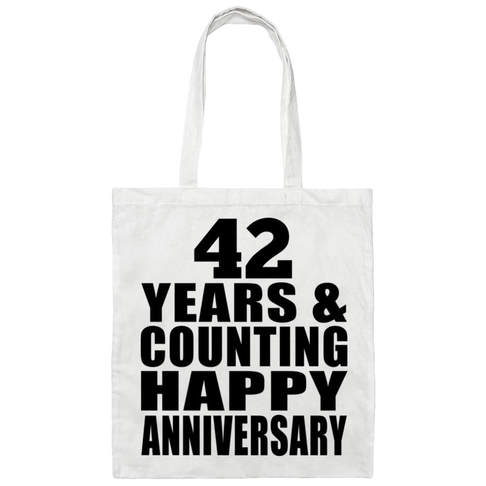 Happy 42nd Anniversary 42 Years & Counting - Tote Bag White