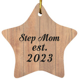 Step Mom Established Est. 2023 - Star Ornament C