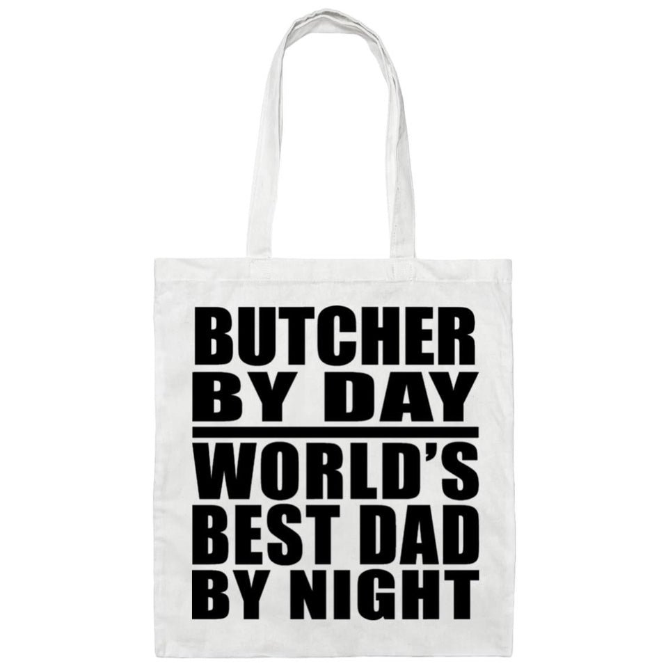 Butcher By Day World's Best Dad By Night - Tote Bag White