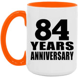 84th Anniversary 84 Years Anniversary - 15oz Accent Mug Orange