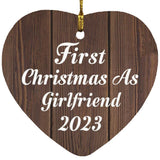 First Christmas As Girlfriend 2023 - Heart Ornament D