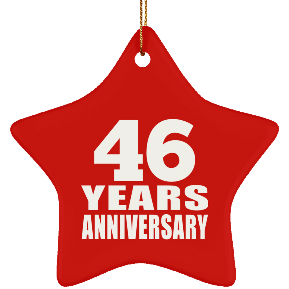 46th Anniversary 46 Years - Star Ornament