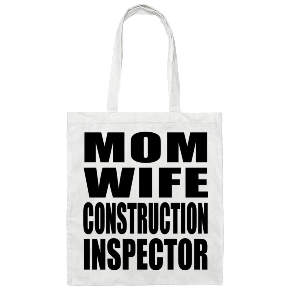 Mom Wife Construction Inspector - Tote Bag White