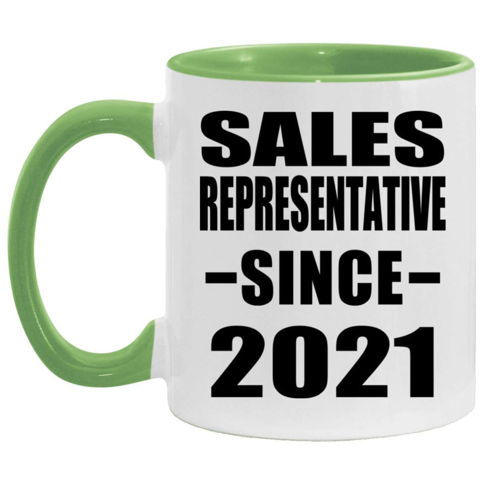 Sales Representative Since 2021 - 11oz Accent Mug Green