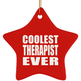 Coolest Therapist Ever - Star Ornament