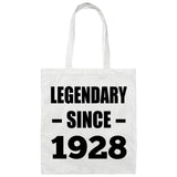 96th Birthday Legendary Since 1928 - Tote Bag White