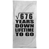 26th Anniversary Square Root of 676 Years Lifetime To Go - Hand Towel