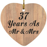 37 Years As Mr & Mrs - Heart Ornament C