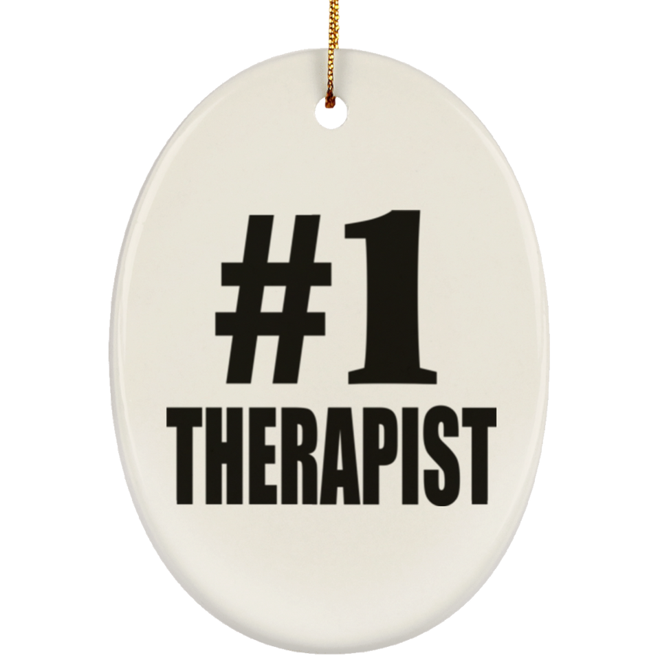 Number One #1 Therapist - Oval Ornament