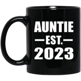 Auntie Established EST. 2023 - 11oz Coffee Mug Black