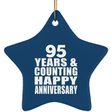 Happy 95th Anniversary 95 Years & Counting - Star Ornament