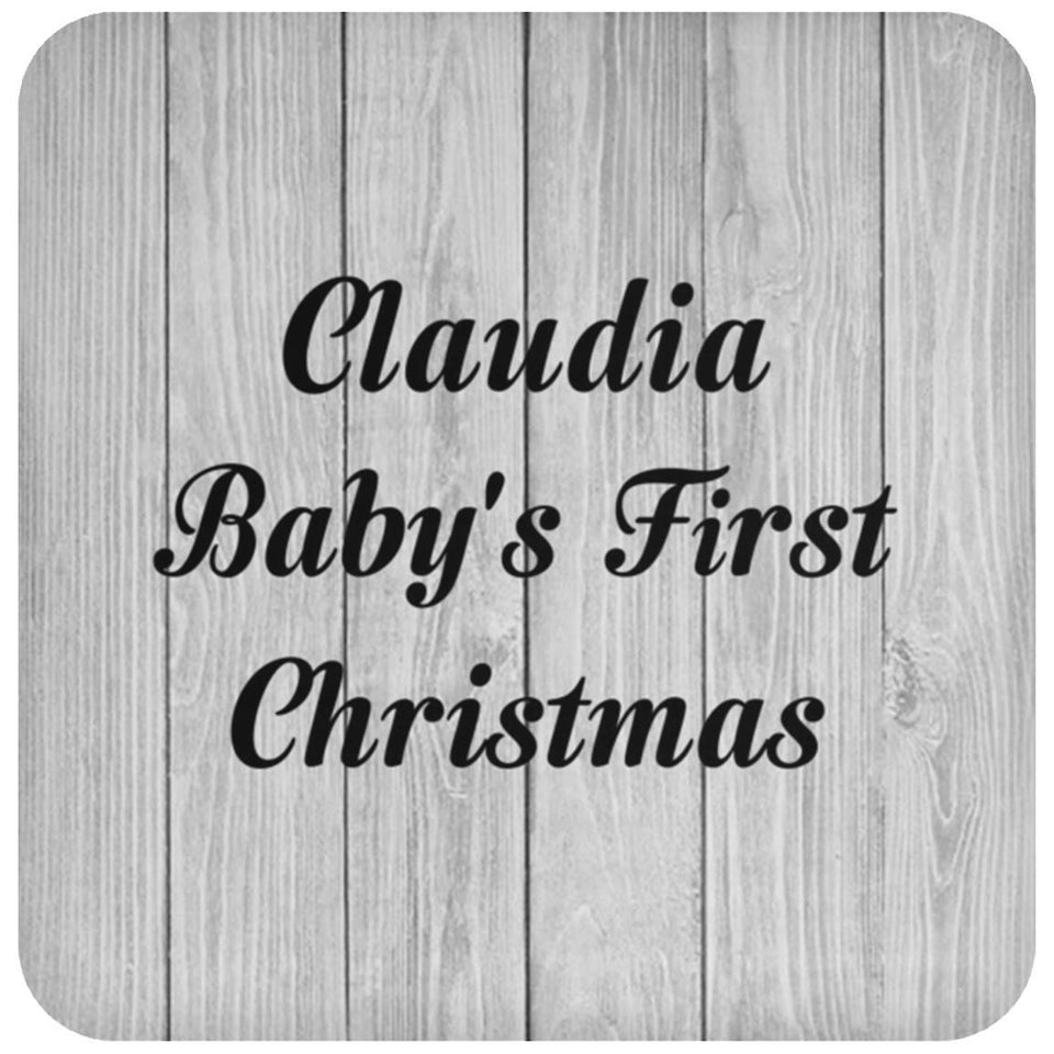 Claudia Baby's First Christmas - Drink Coaster F