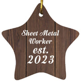 Sheet Metal Worker Established Est. 2023 - Star Ornament D
