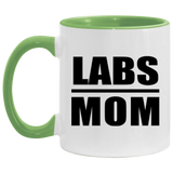 Labs Mom - 11oz Accent Mug Green