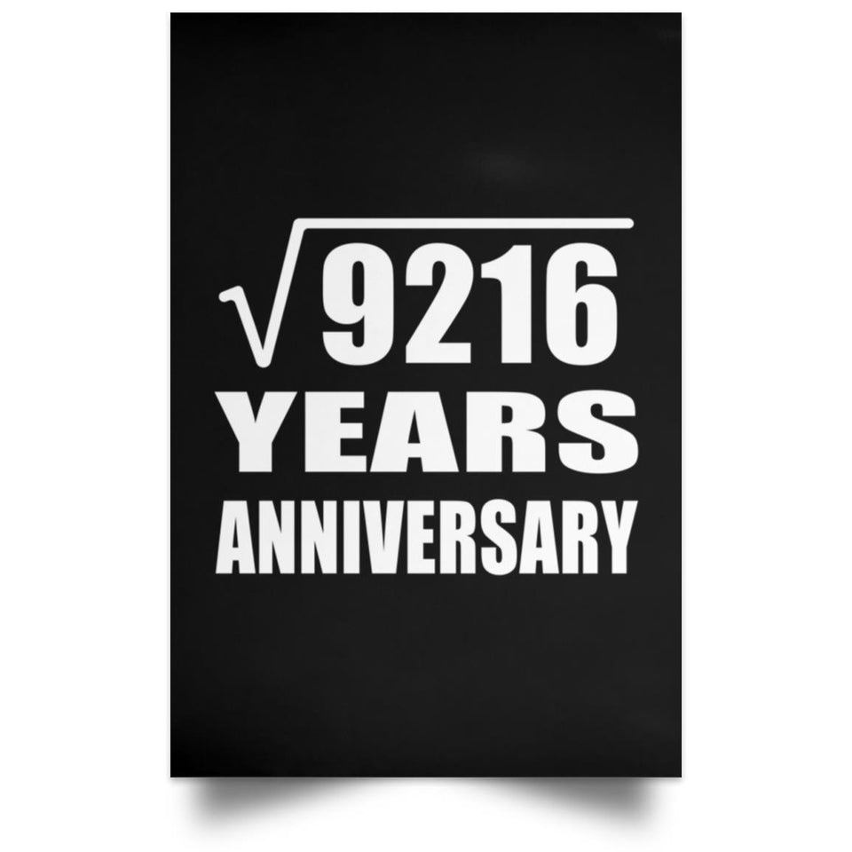 96th Anniversary Square Root of 9216 Years Anniversary - Poster Portrait