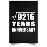 96th Anniversary Square Root of 9216 Years Anniversary - Poster Portrait