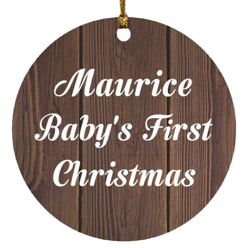 Maurice Baby's First Christmas - Circle Ornament D
