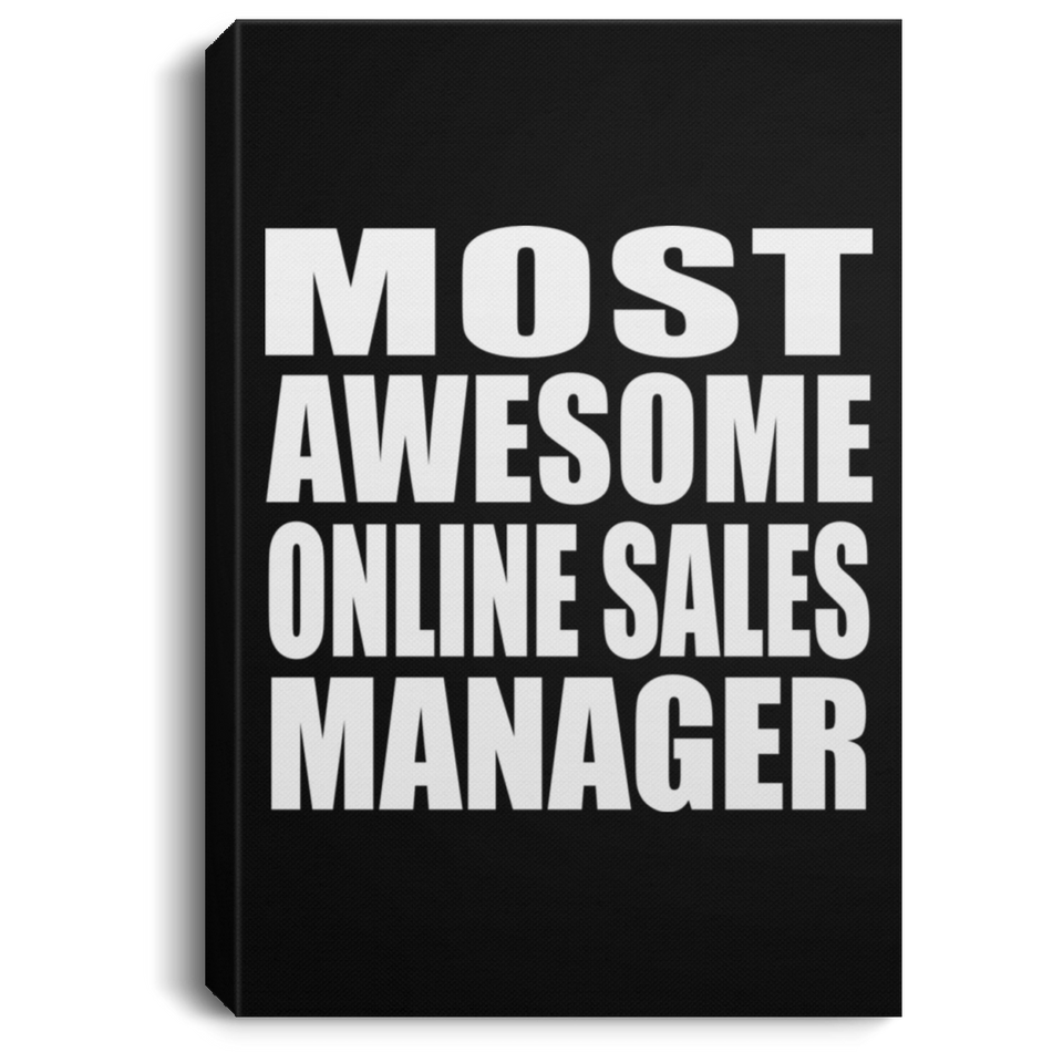 Most Awesome Online Sales Manager - Canvas Portrait