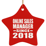Online Sales Manager Since 2018 - Star Ornament
