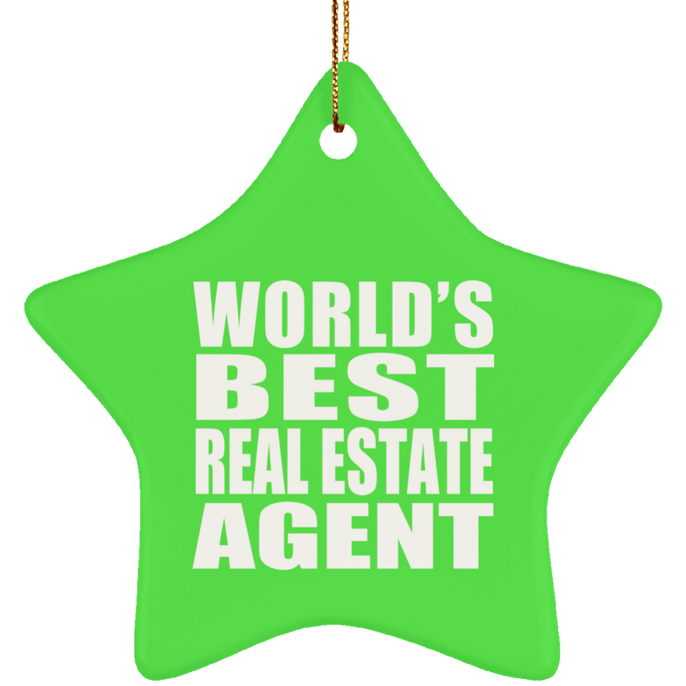 World's Best Real Estate Agent - Star Ornament