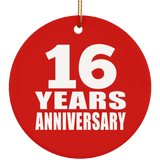 16th Anniversary 16 Years Anniversary - Circle Ornament