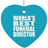 World's Best Funeral Director - Heart Ornament