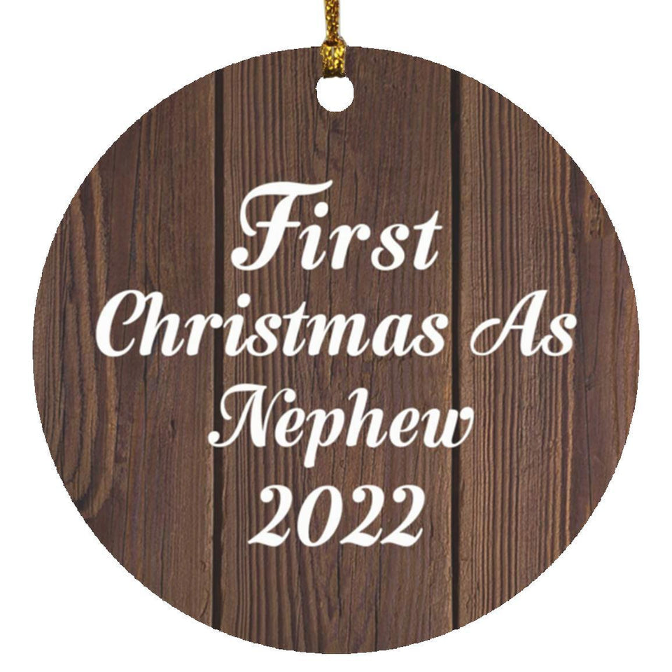 First Christmas As Nephew 2022 - Circle Ornament D
